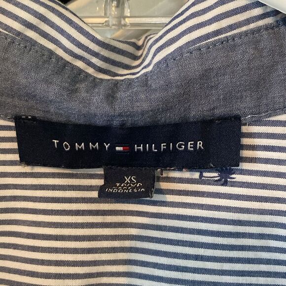 Tommy Hilfiger 1/2 zip blouse - Palm Trees - Size XS - Picture 2 of 7